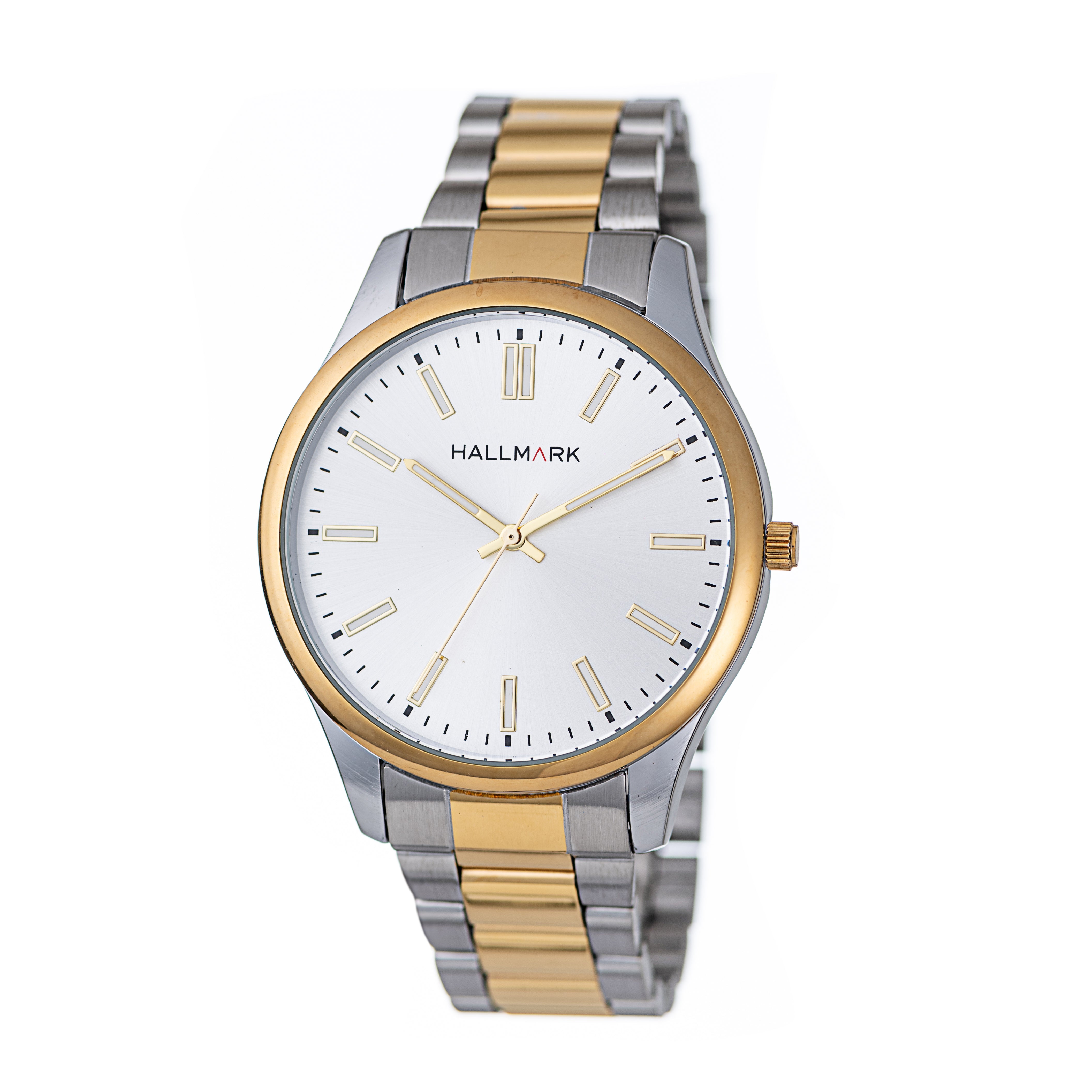 Hallmark Men’s Two-Tone Watch with White Dial