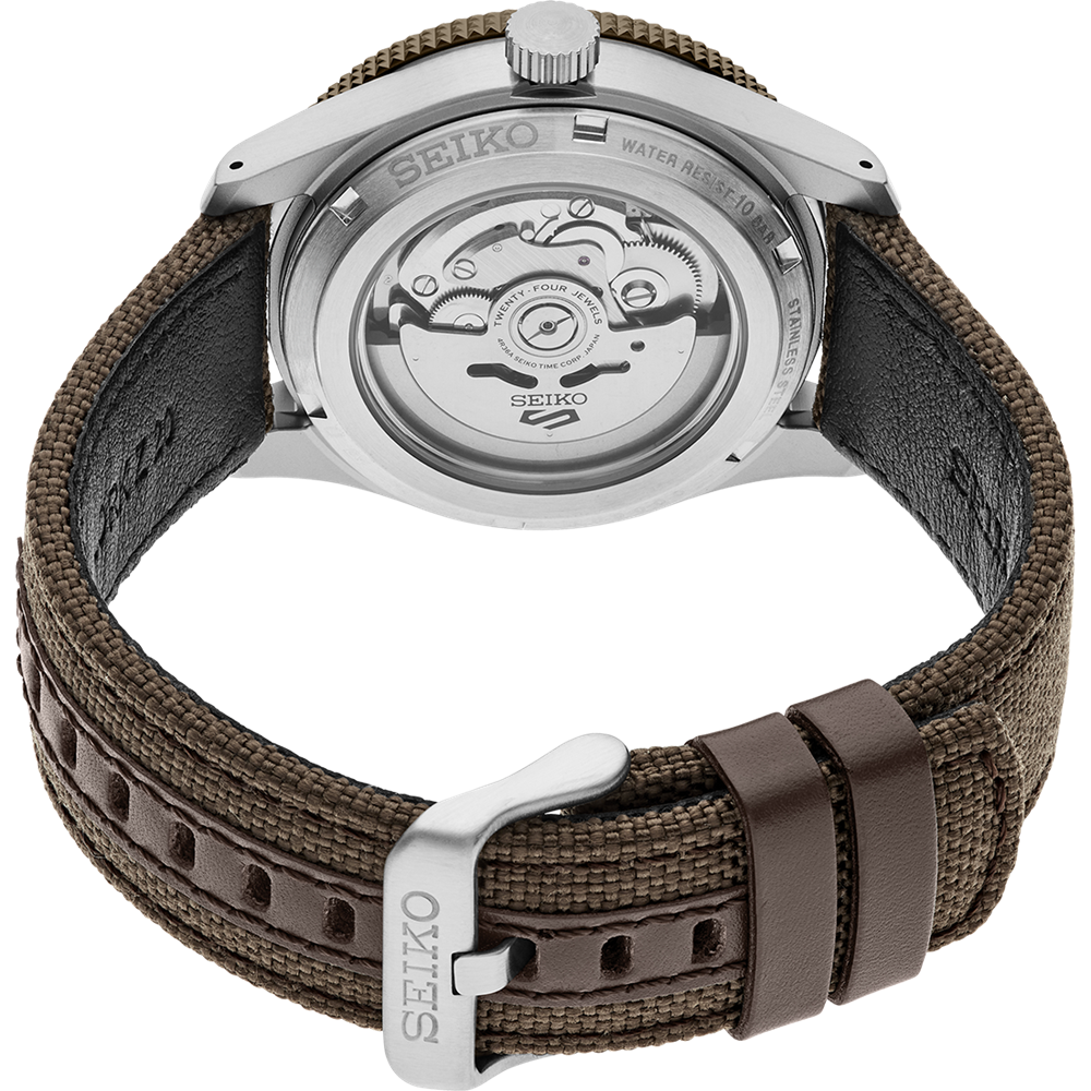 Seiko 5 Sports Field Automatic Watch Brown Dial Nylon Strap
