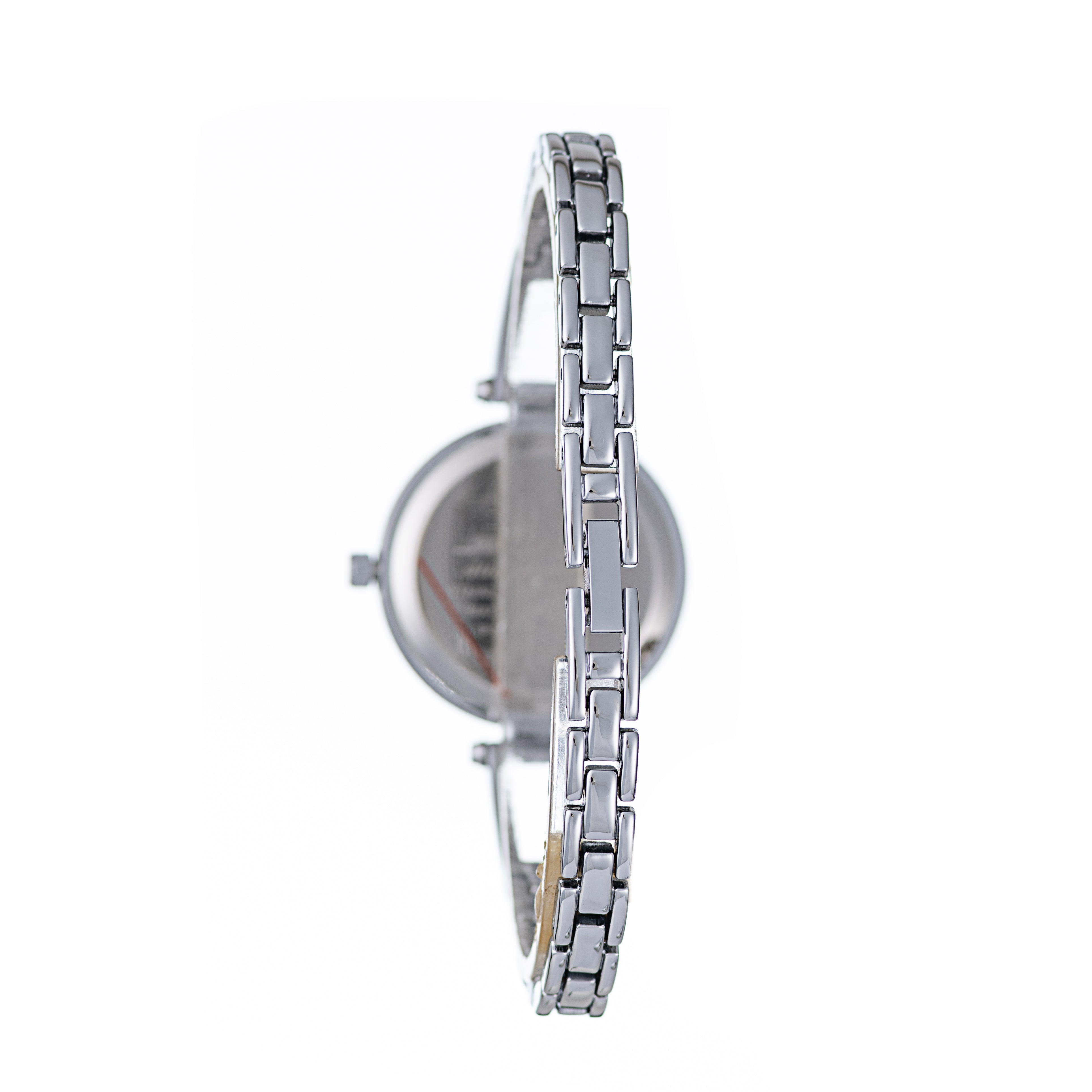 Hallmark Ladies Silver-Tone Crystal Bezel Bracelet Watch