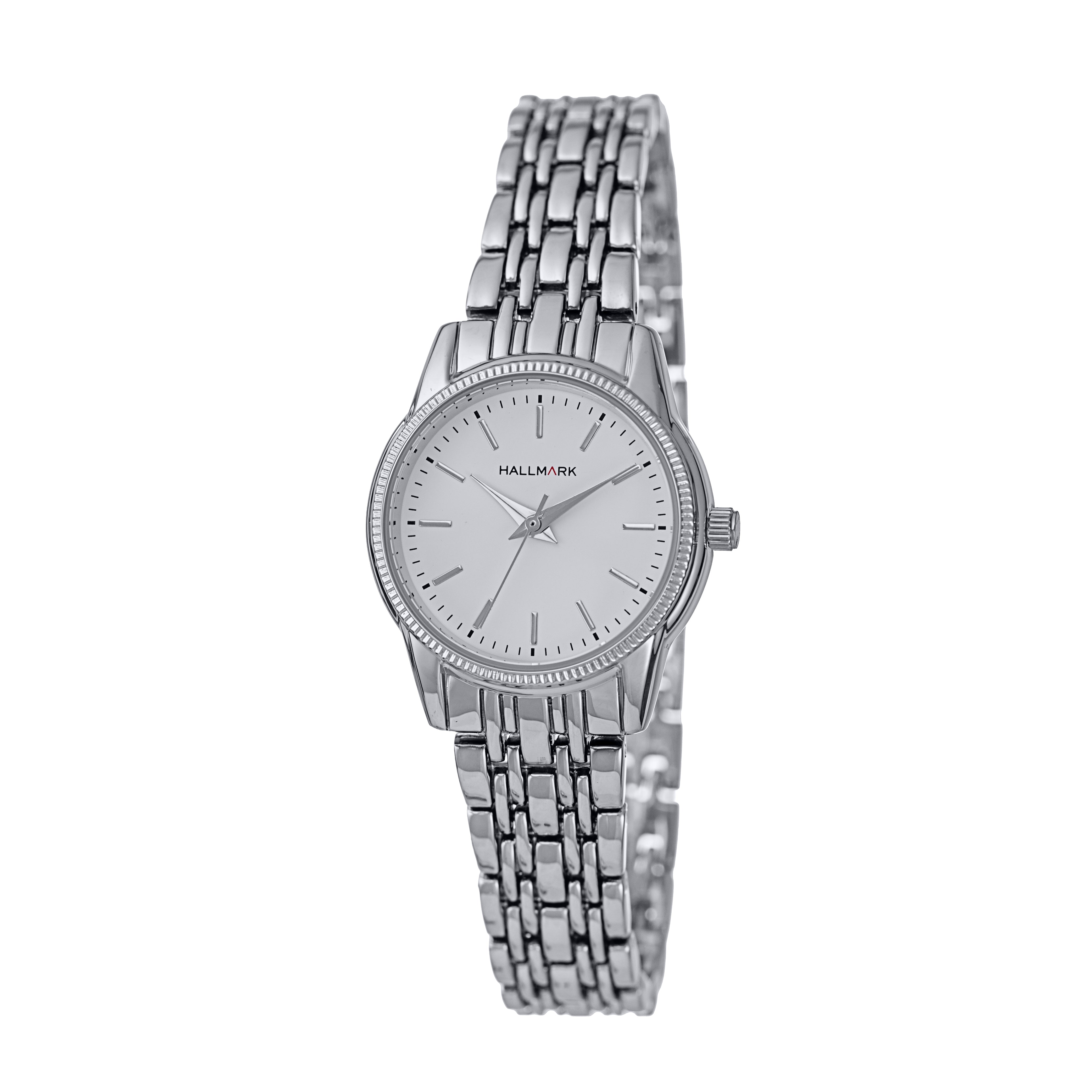Hallmark Ladies Silver-Tone Bracelet Watch