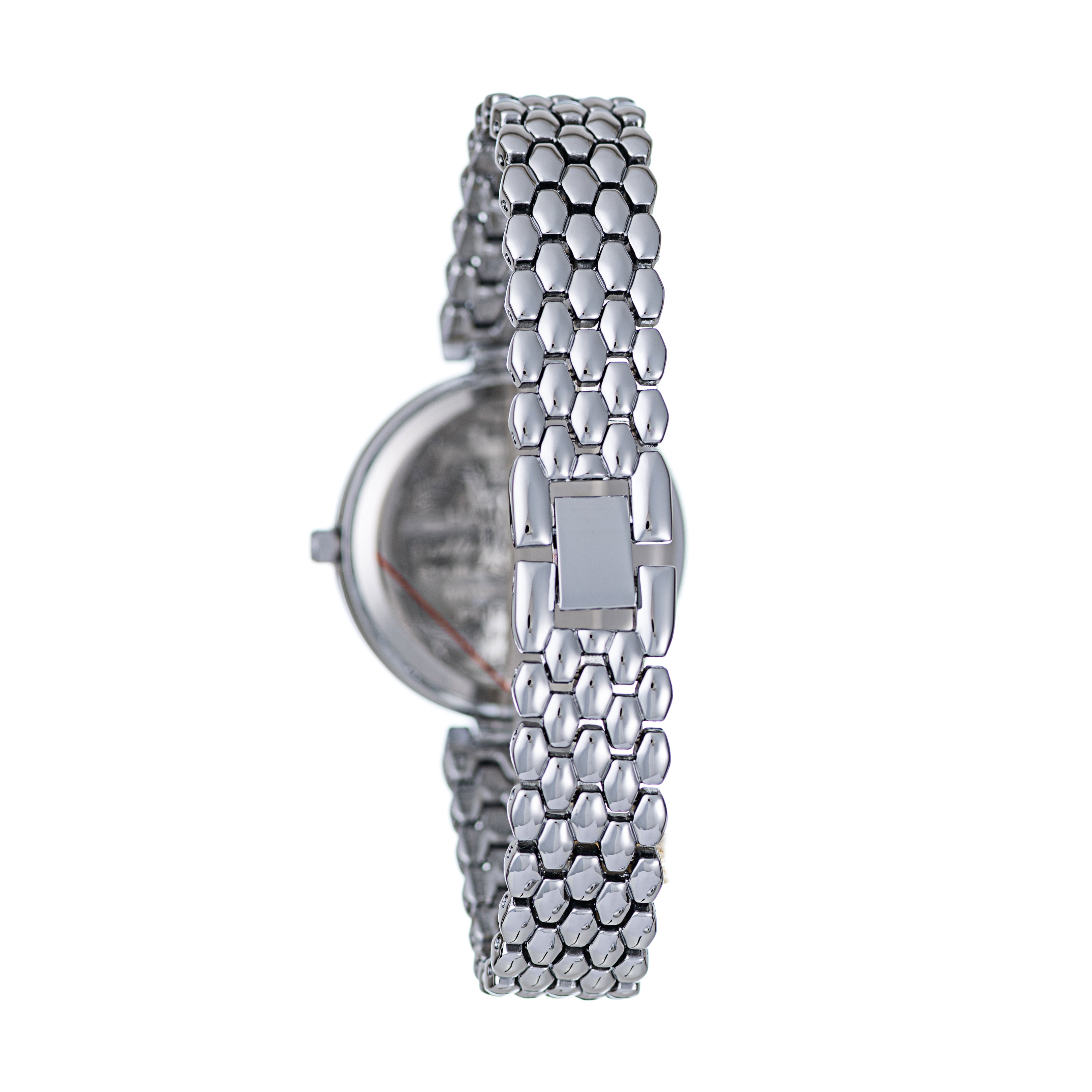 Hallmark Ladies Silver-Tone Honeycomb Bracelet Watch