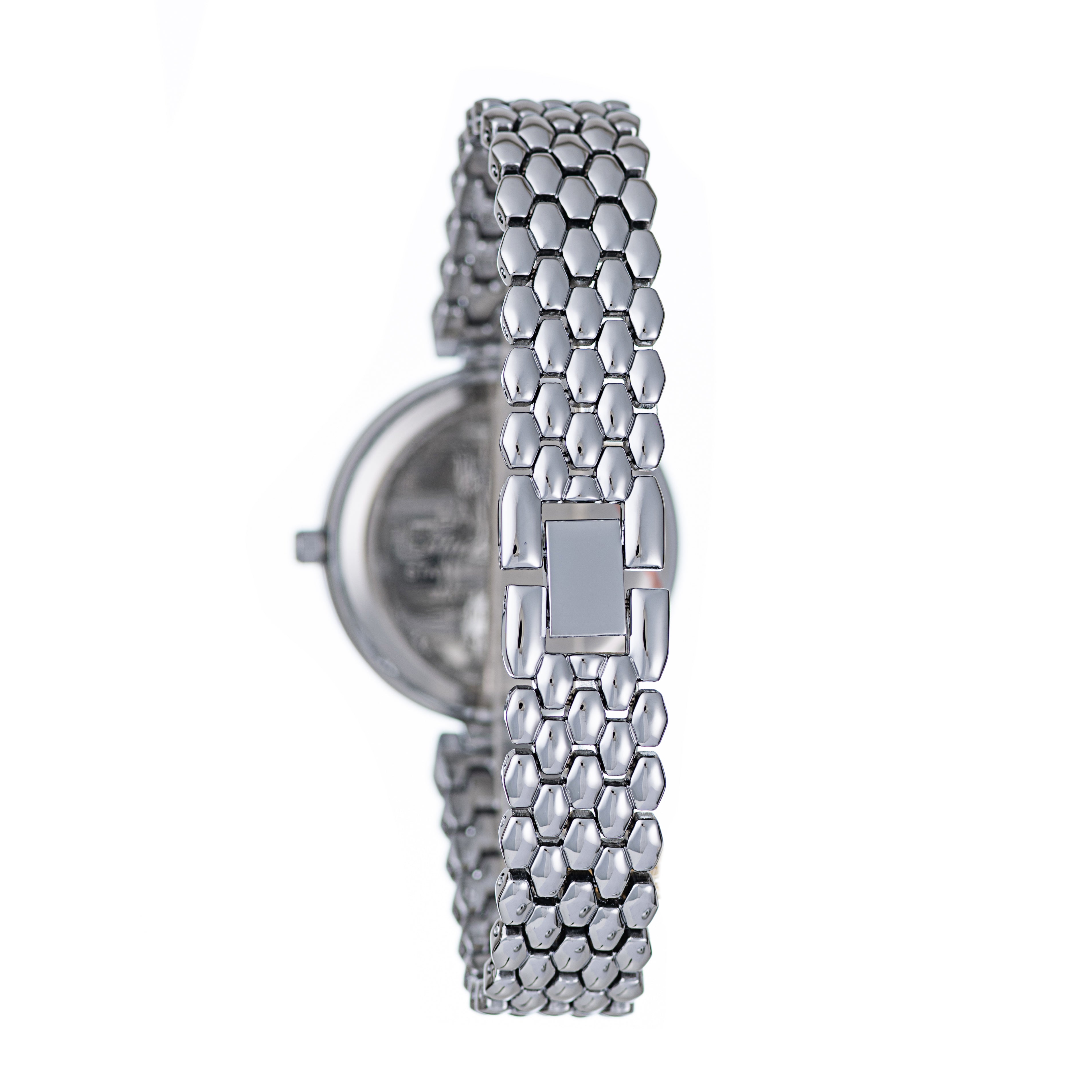 Hallmark Ladies Silver-Tone Honeycomb Bracelet Watch