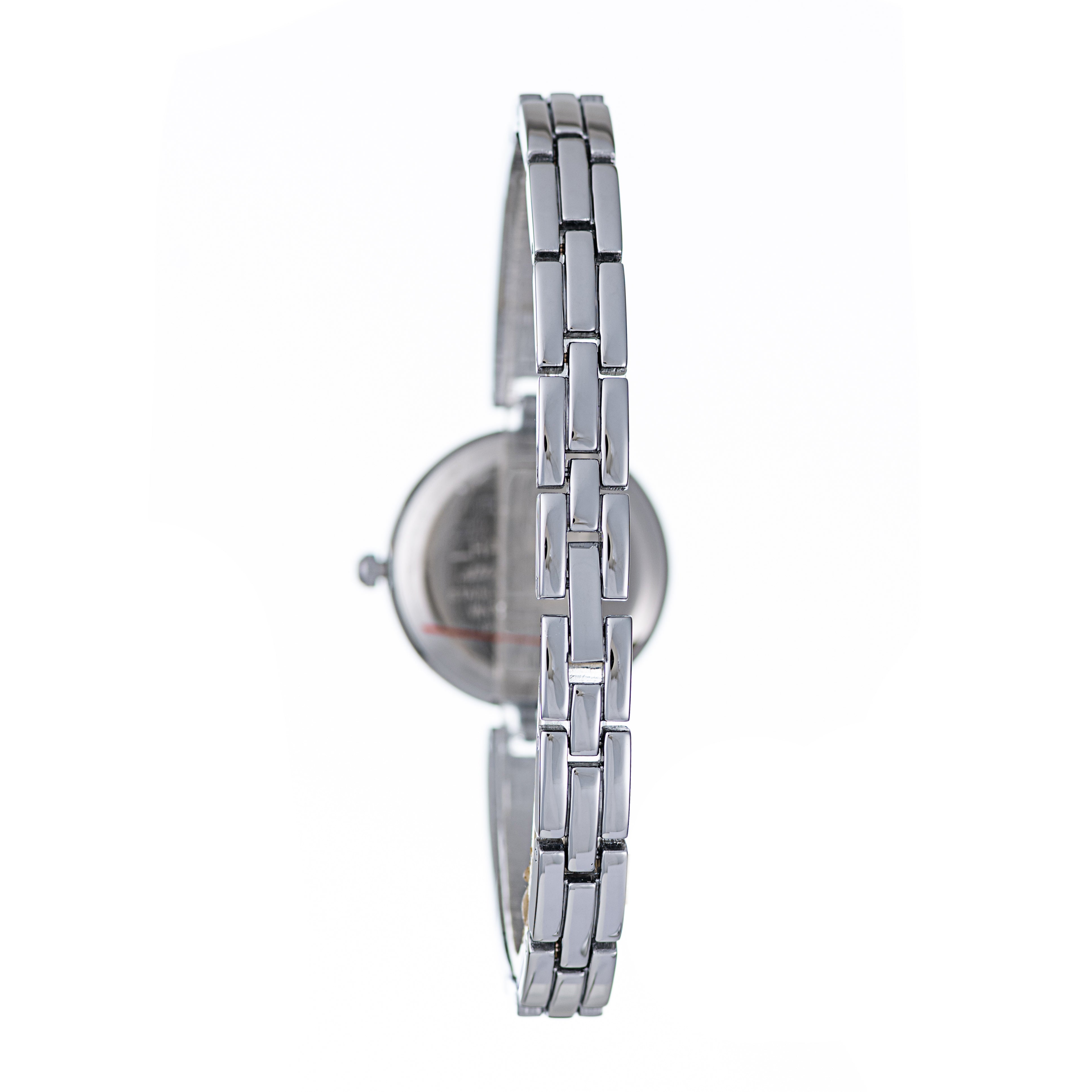 Hallmark Ladies’ Silver-Tone Bangle Watch with Black Dial