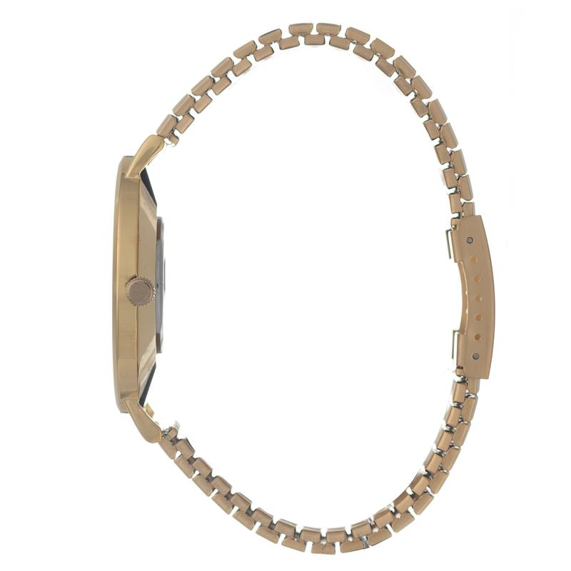 Hallmark Gents Gold Metal Strap White Dial Watch