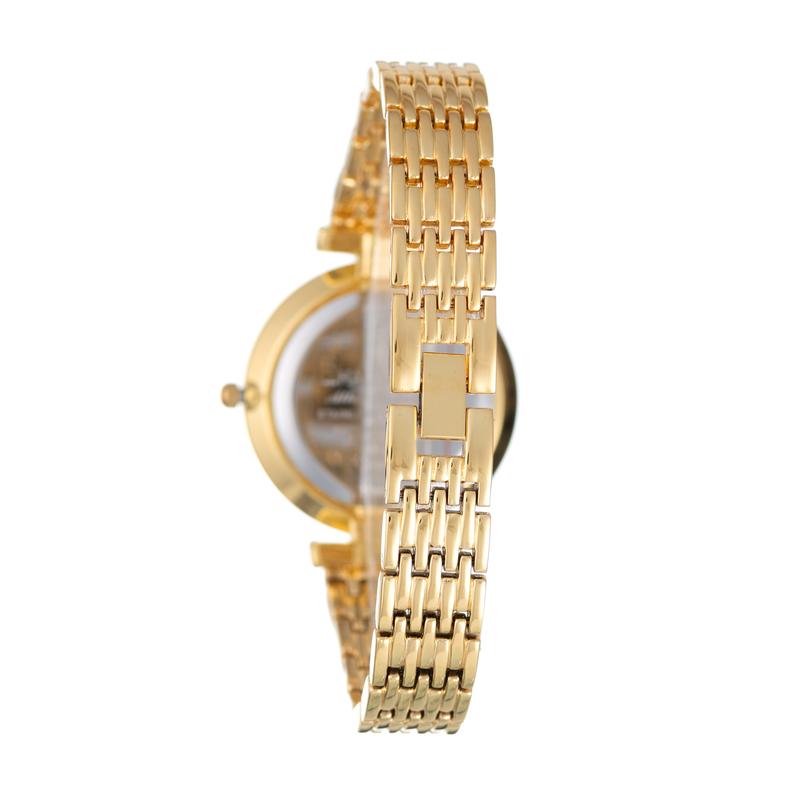 Hallmark Ladies Gold Bracelet Champagne Dial Watch