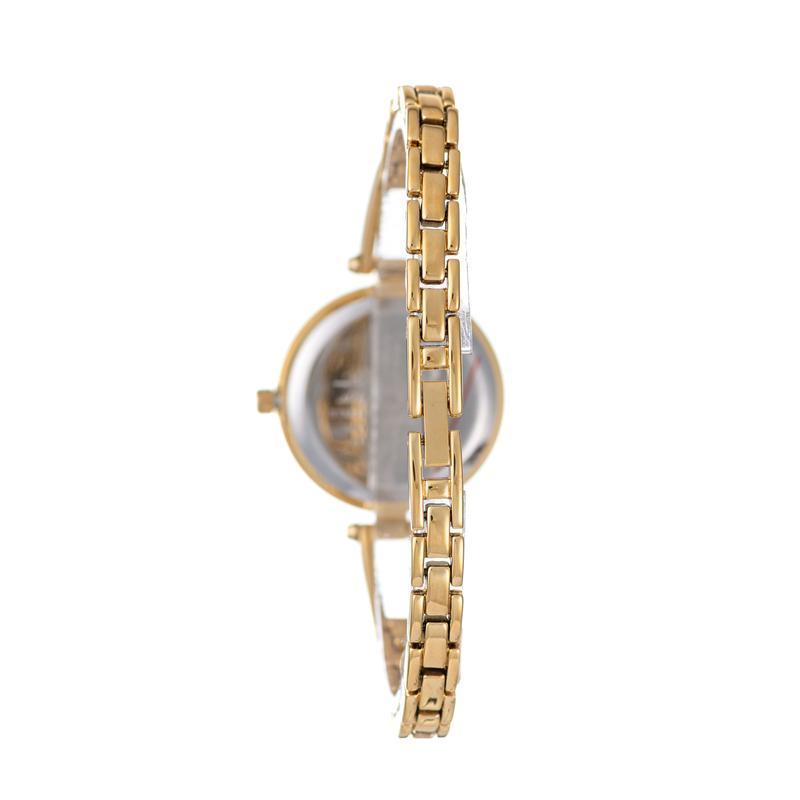 Hallmark Ladies Gold-Tone Crystal Bezel Bracelet Watch