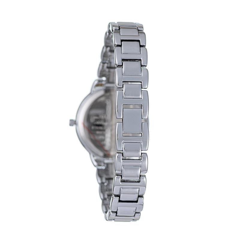 Hallmark Ladies Silver-Tone Crystal Bracelet Watch