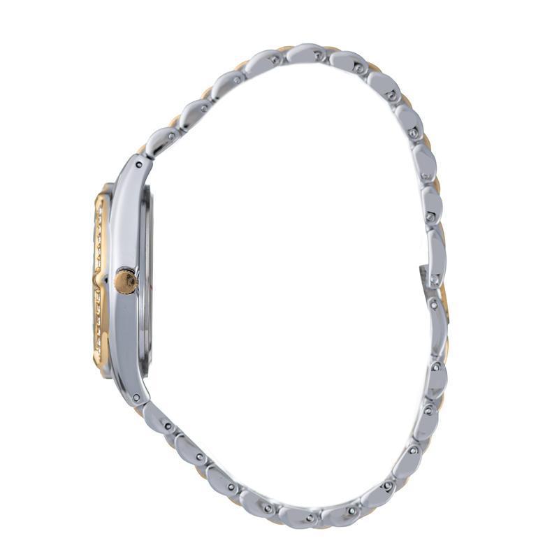 Hallmark Ladies Two-Tone Crystal Bracelet Watch