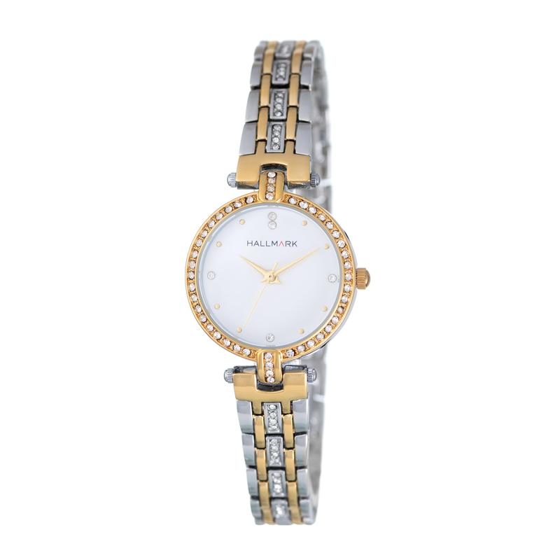 Hallmark Ladies Two-Tone Silver Dial Watch
