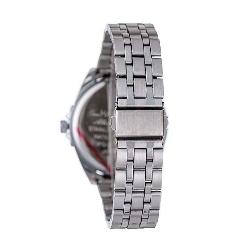 Hallmark Men’s Silver-Tone Watch with Textured Black Dial