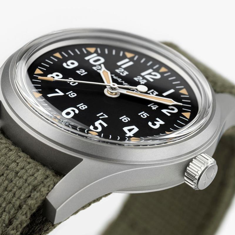 Hamilton Khaki Field Mechanical Black Dial NATO Strap H69399930