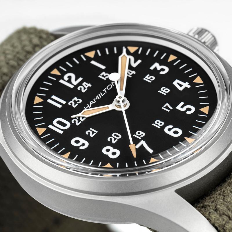 Hamilton Khaki Field Mechanical Black Dial NATO Strap H69399930
