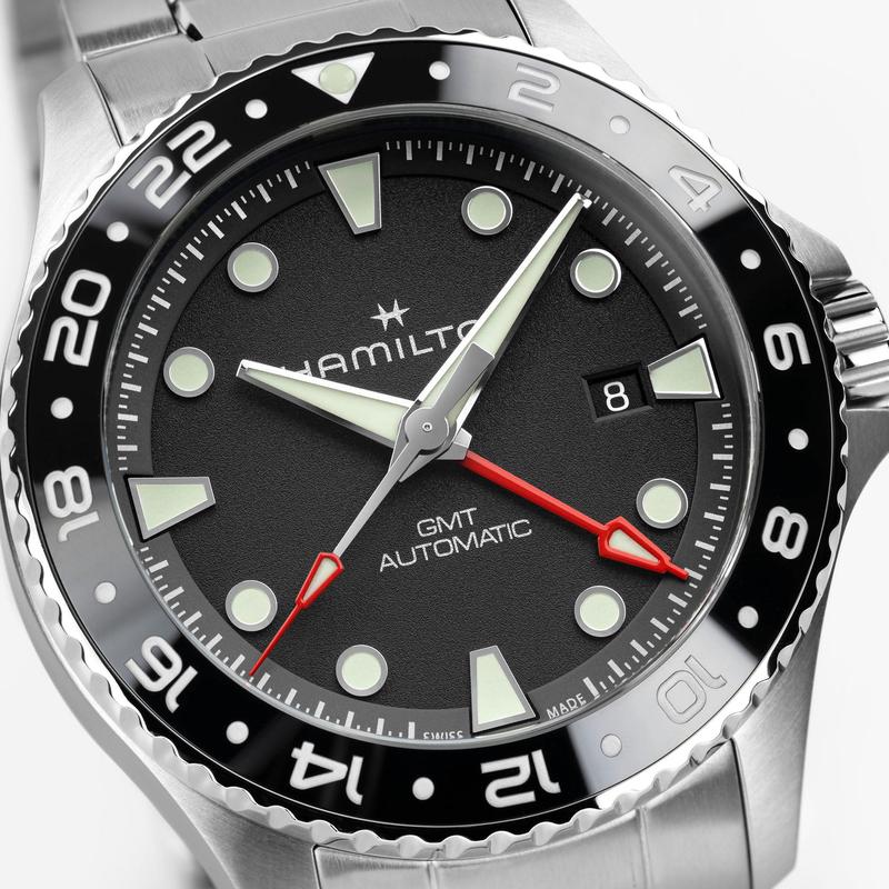 Hamilton Khaki Navy Scuba Auto GMT Black Dial H82555130