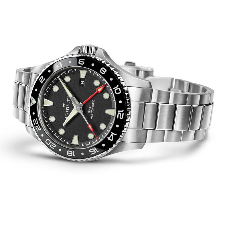 Hamilton Khaki Navy Scuba Auto GMT Black Dial H82555130