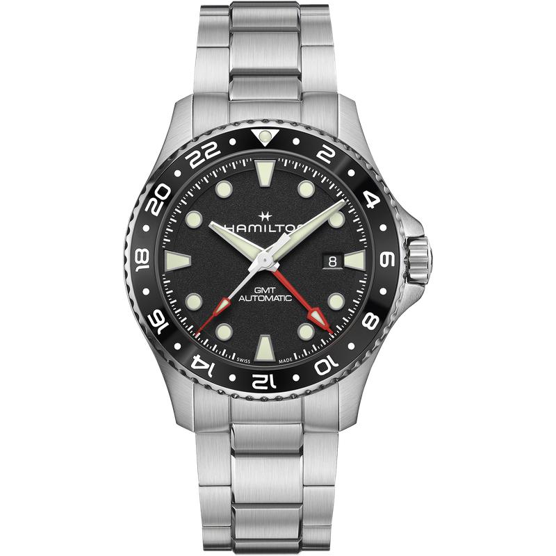 Hamilton Khaki Navy Scuba Auto GMT Black Dial H82555130