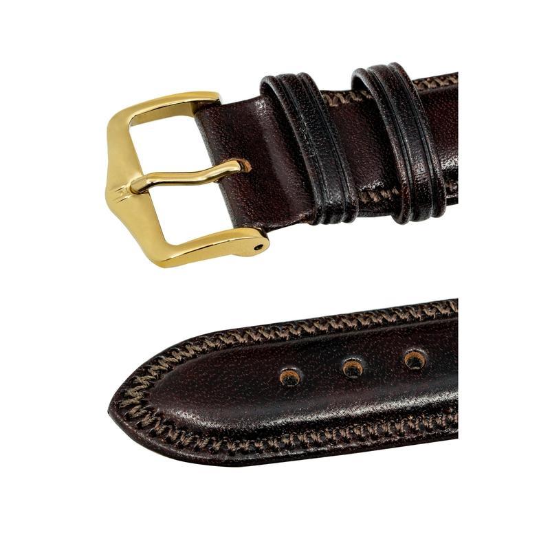 Hirsch ASCOT English Leather Watch Strap in BROWN