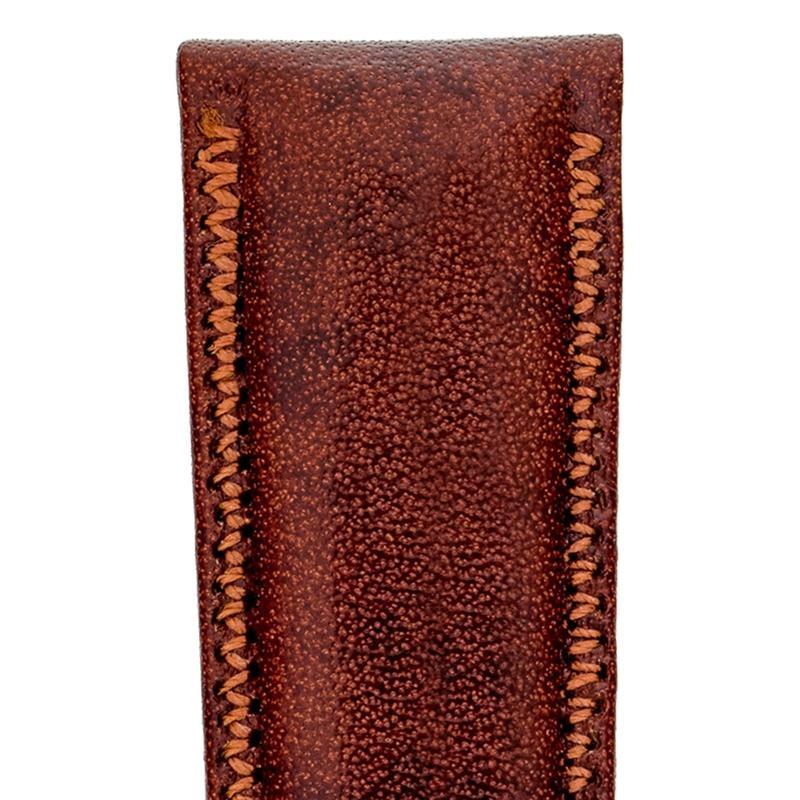 Hirsch ASCOT English Leather Watch Strap in GOLD BROWN