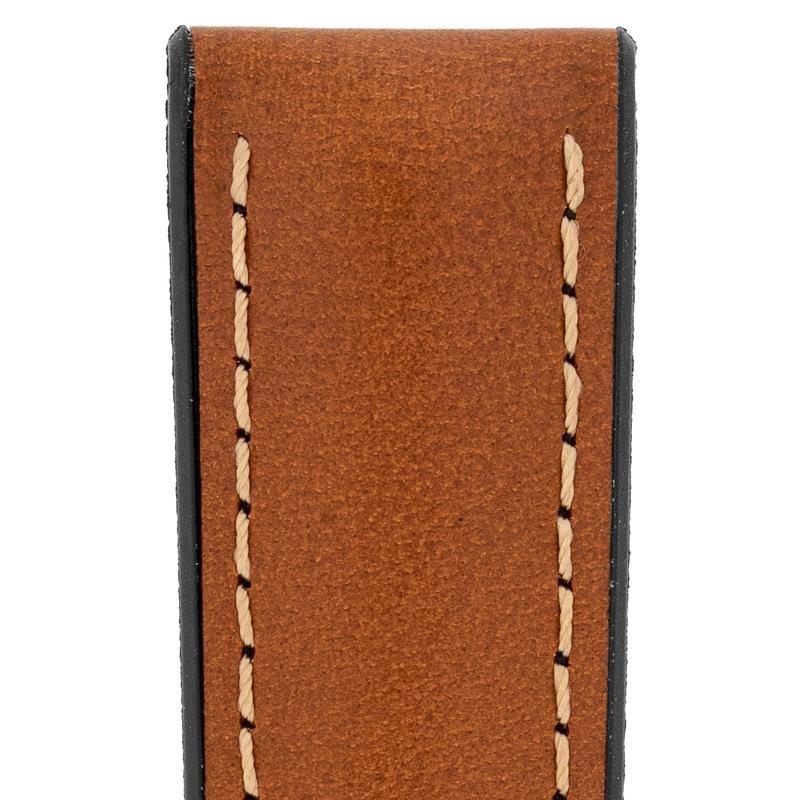 Hirsch JAMES Calf Leather Performance Watch Strap in GOLD BROWN