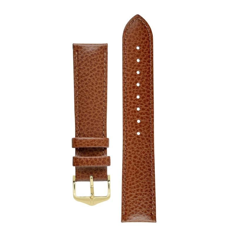 Hirsch KANSAS Buffalo Embossed Calf Leather in GOLD BROWN