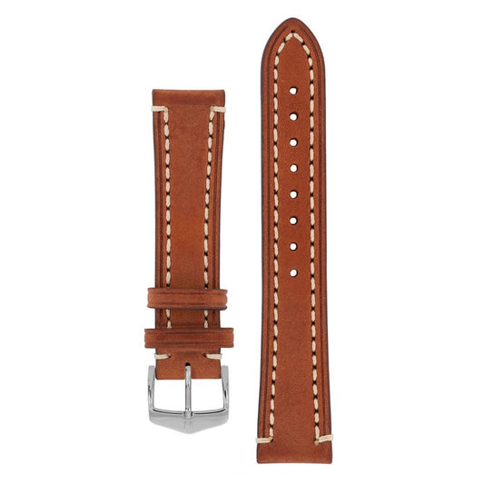 Hirsch LIBERTY Leather Watch Strap in GOLD BROWN
