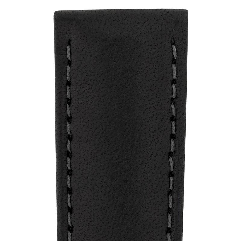 Hirsch MERINO Nappa Leather Watch Strap in BLACK