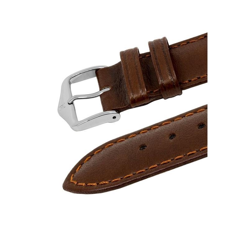 Hirsch MERINO Nappa Leather Watch Strap in GOLD BROWN