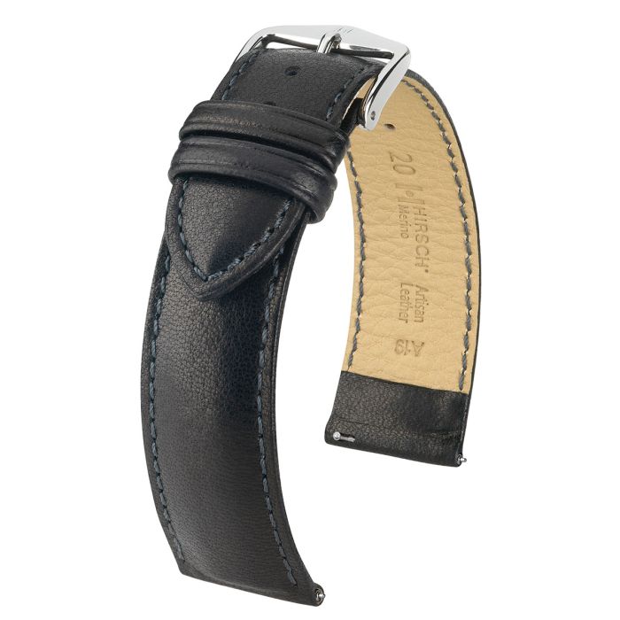 Hirsch MERINO Sheep Watch Strap in BLACK