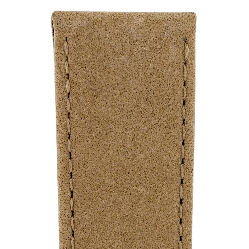 Hirsch OSIRIS Calf Leather with Nubuck Effect Watch Strap in BEIGE