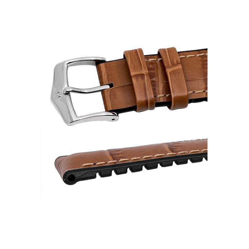 Hirsch PAUL Alligator Embossed Performance Watch Strap in HONEY