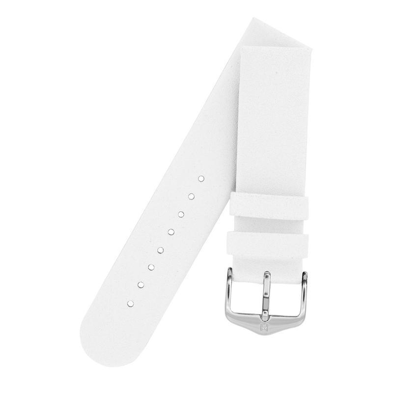 Hirsch SCANDIC Calf Leather Watch Strap in WHITE