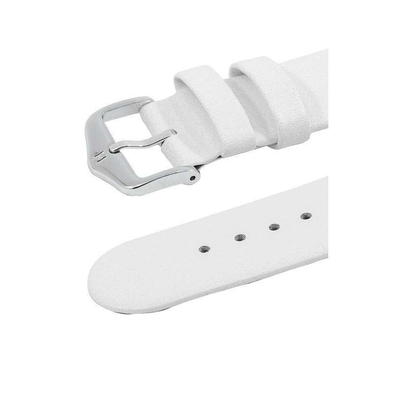 Hirsch SCANDIC Calf Leather Watch Strap in WHITE