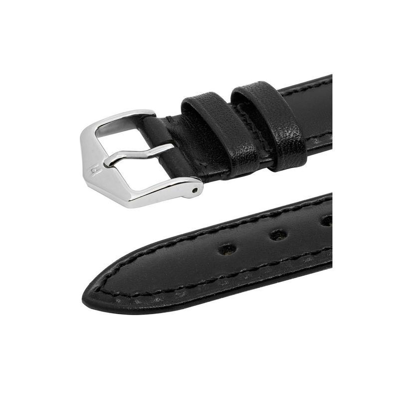 Hirsch SIENA Tuscan Leather Watch Strap in BLACK