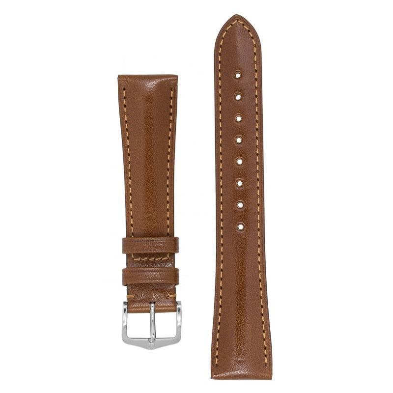 Hirsch SIENA Tuscan Leather Watch Strap in GOLD BROWN