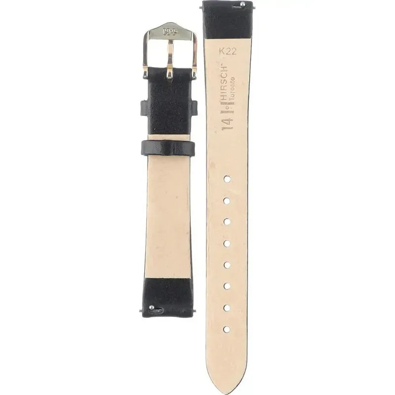 Hirsch TORONTO Calf Watch Strap in BLACK
