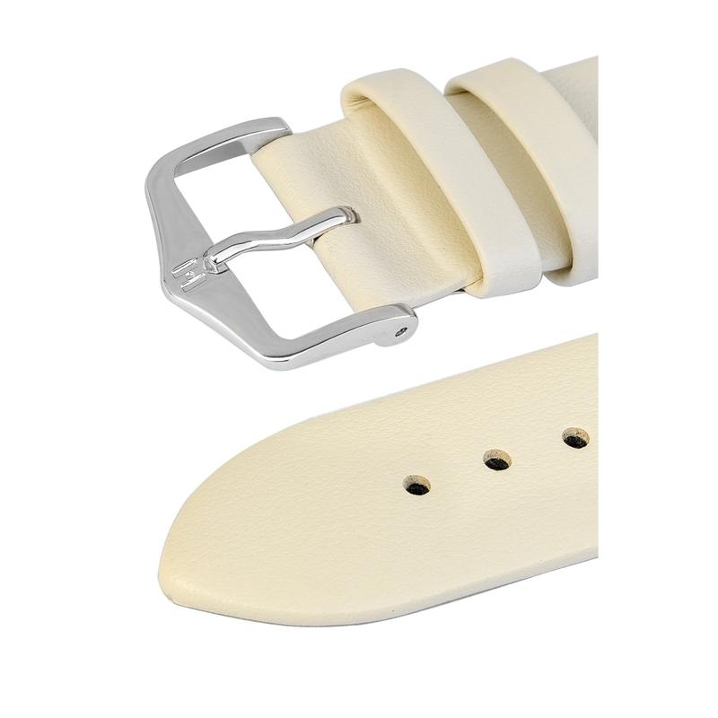 Hirsch TORONTO Fine-Grained Leather Watch Strap in BEIGE