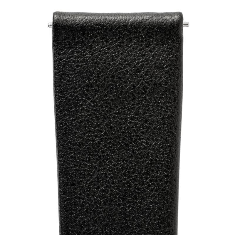 Hirsch TORONTO Fine-Grained Leather Watch Strap in BLACK