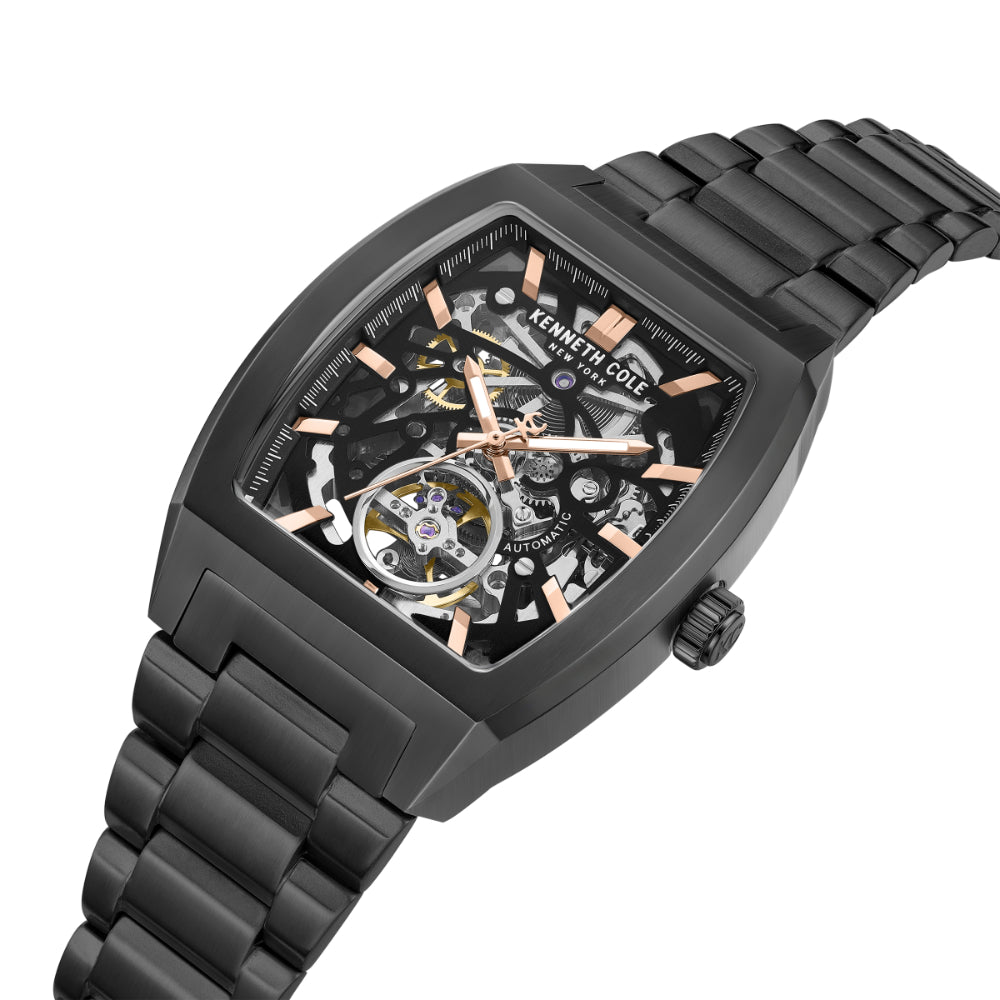 Kenneth Cole Crosstown Men's Automatic Watch Black Dial 40 mm
