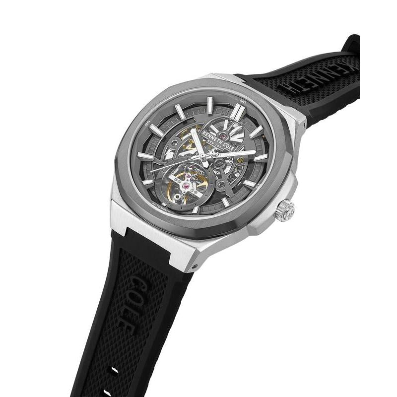 Kenneth Cole Automatic Men's Blue Dial Silicone Strap Watch