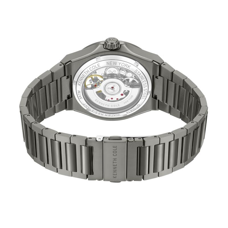 Kenneth Cole Gents Grey Stainless Steel Automatic Watch KCWGY0067403