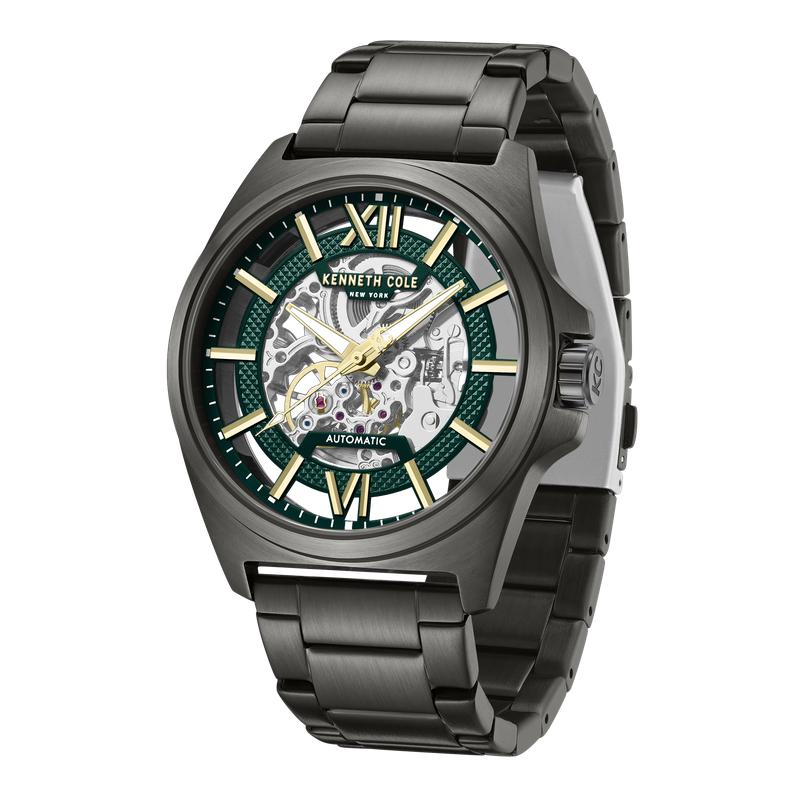 Kenneth Cole Gents IP Black Stainless Steel Automatic Watch KCWGY0065103