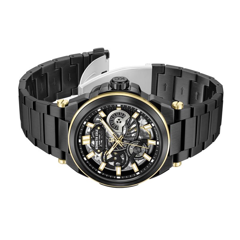 Kenneth Cole Gents IP Black Stainless Steel Automatic Watch KCWGY0065606