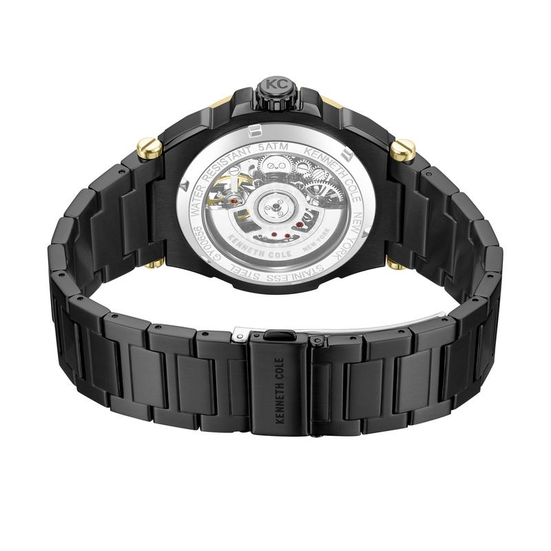 Kenneth Cole Gents IP Black Stainless Steel Automatic Watch KCWGY0065606
