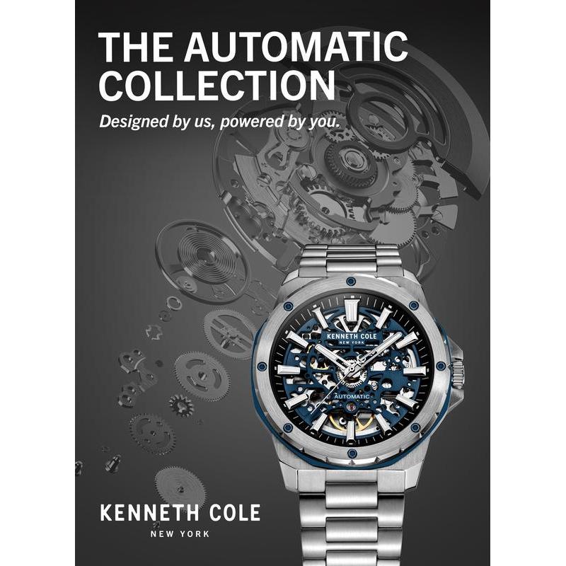 Kenneth Cole Gents Stainless Steel Gridlock Automatic Watch KCWGY0076704