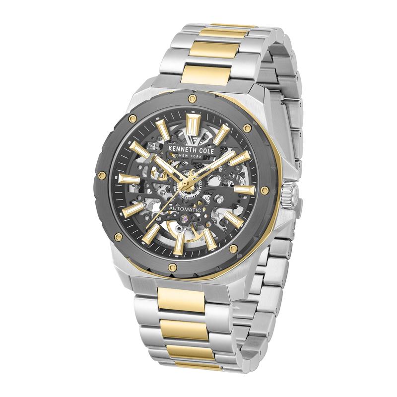 Kenneth Cole Gents Stainless Steel Gridlock Automatic Watch KCWGY0076705