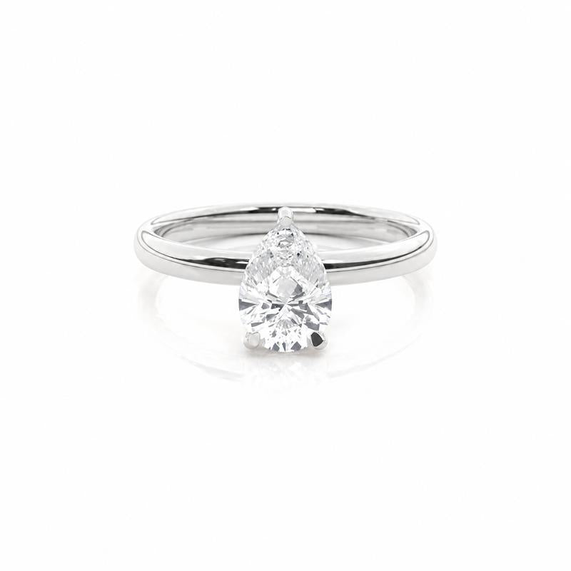 Lab-Grown Diamond Pear Solitaire Ring 1.71ct 9ct White Gold