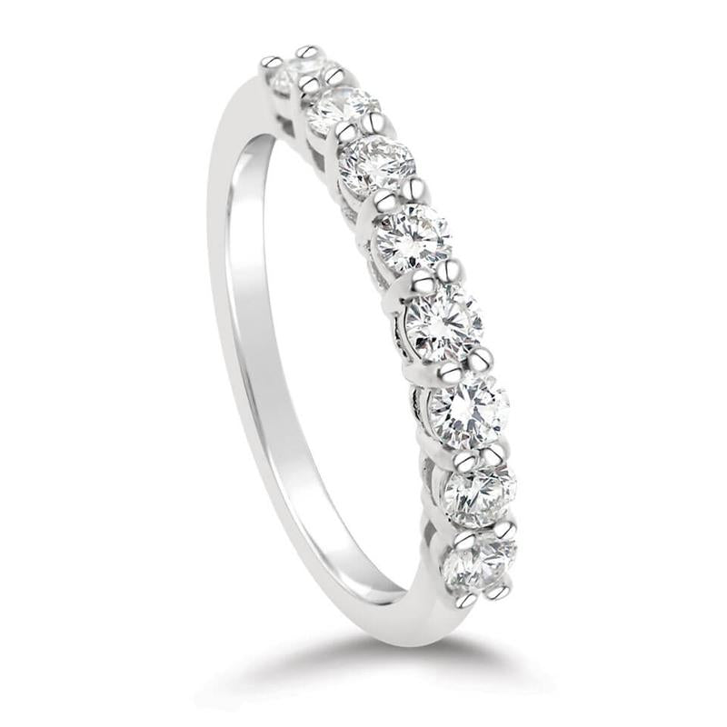 Lab-Grown Diamond Round Eternity Ring 0.52ct 9ct White Gold