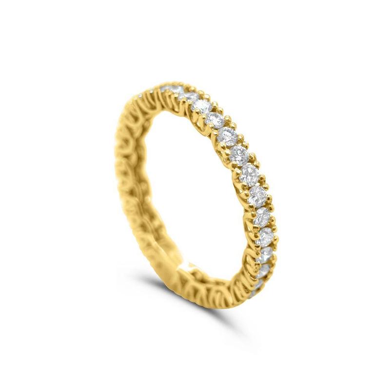 Lab-Grown Diamond Round Eternity Ring 0.37ct 9ct Yellow Gold
