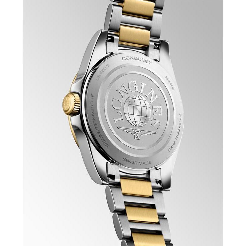 Longines Conquest Quartz 34mm Watch L3.460.3.12.7