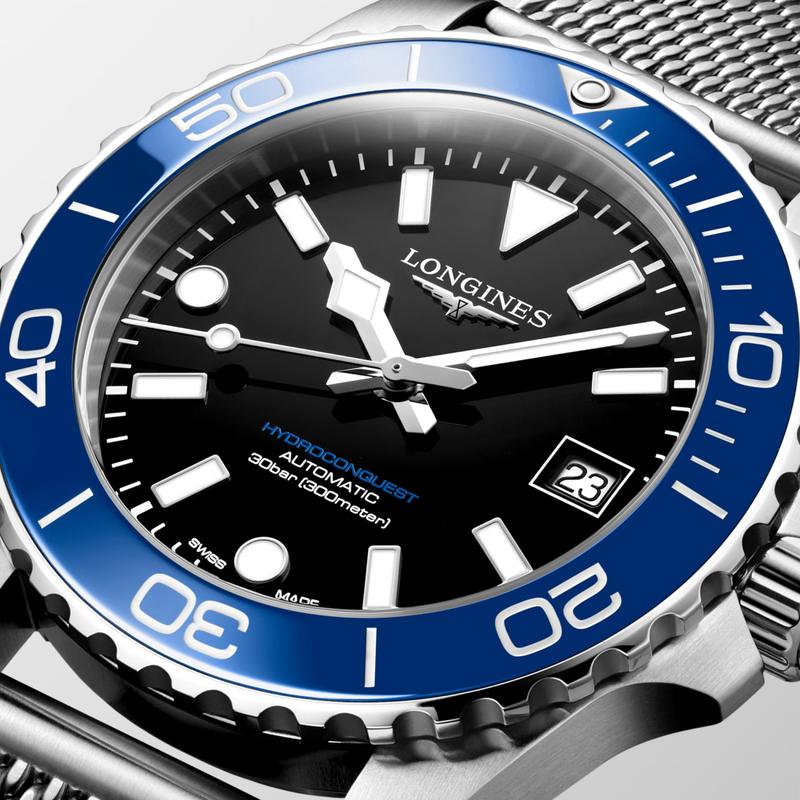 Longines HydroConquest Automatic 39mm Dive Watch L3.779.4.90.6