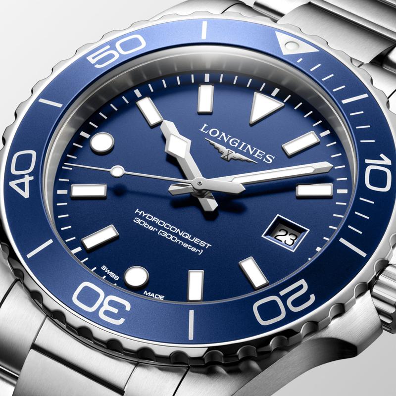 Longines HydroConquest L3.769.4.96.6 Men's Quartz Watch Blue Dial
